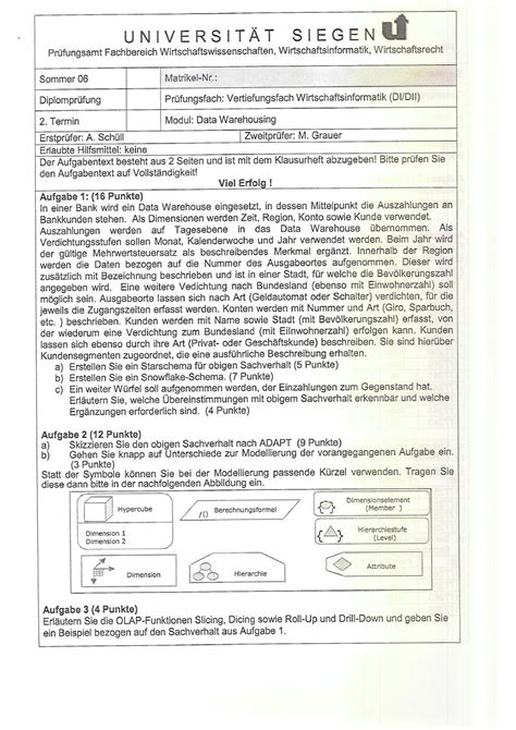 Pr Fung Fragen Ss Universitat Siegen Priifungsamt