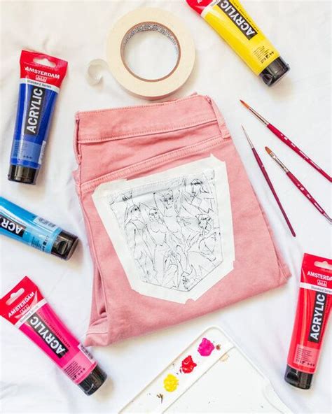 How To Paint On Jeans Steps With Pictures Kessler Ramirez Art