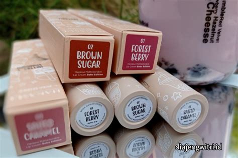 Review Hanasui Mattedorable Lip Cream Boba Edition