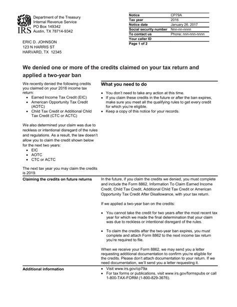 IRS Verification Letter