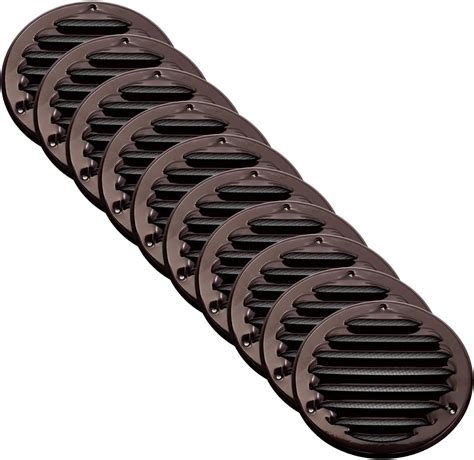 Vent Systems 4 Inch Brown Soffit Vent Cover Pack Of 10 Round Air