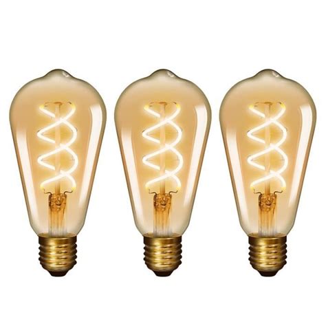 Lampes Ampoules Led Filaments Spirale Vintage Edison E St Led W