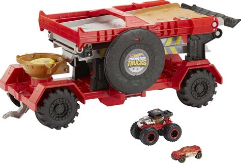 Buy Hot Wheels Monster Trucks Down Hill Race Go Playset With Scale Shaker Toy Truck
