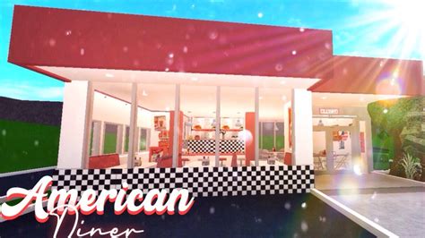 American Diner Restaurant Bloxburg Speed Build Roblox Youtube