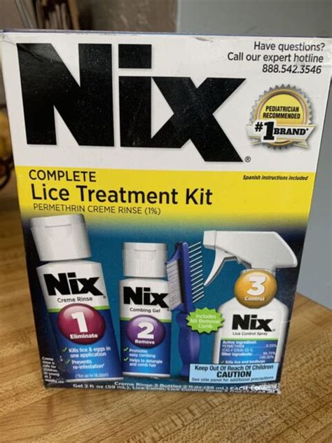 Nix Complete Lice Treatment Kit Permethrin Creme Rinse For Sale Online