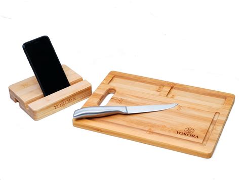 Bamboe Snijplank Set Met Standaard 30 X 21 X 1 5 Cm Grote Houten