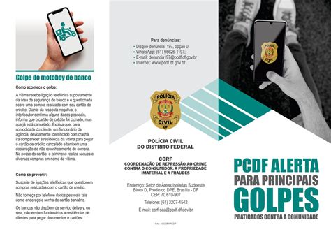 PCDF lança cartilha de prevenção aos golpes virtuais Jornal de Brasília