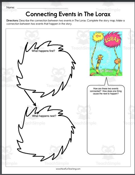 Connecting Events In The Lorax Worksheet Worksheets Library