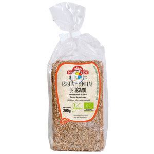 PAN CRUJIENTE DE SESAMO Y ESPELTA 200Gr NATURSOY