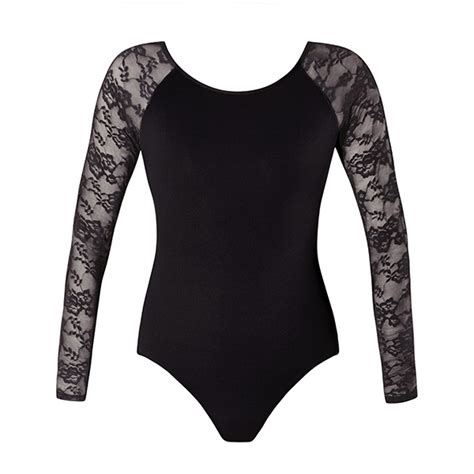 Hailey Lace Leotard Black Dance Art