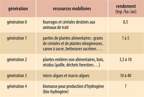 Biocarburants différentes générations Média Encyclopædia Universalis