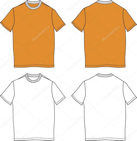 Orange T Shirt Front And Back White Orange T Shirt Design Templates