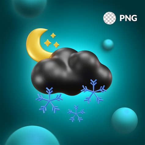 Ilustraci N D Del Clima De La Noche De Nieve Archivo Psd Premium