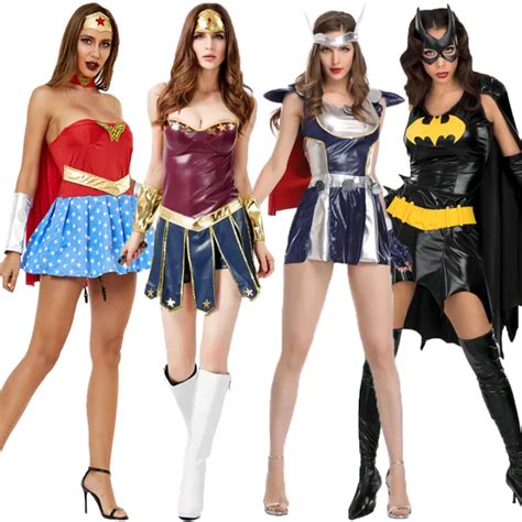 Marvel Women Superhero Costume Adult Supergirl Cosplay Dress Sci-Fi ...