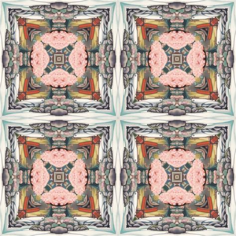 Premium Ai Image Kaleidoscopic Ornamental Tile Seamless Generated