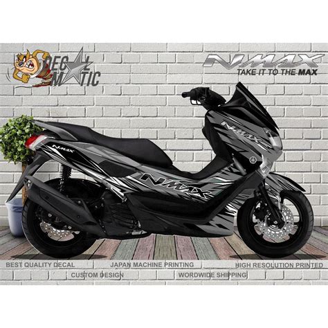 Decal Full Body Stiker Nmax OLD Dan NEW 2020 Corak Grafis Abu Abu