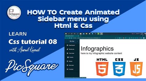 How To Create A Animated Sidebar Menu Using Html Css Without Javascript