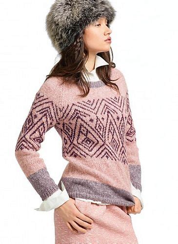 Ravelry 808 Jacquard Sweater pattern by Bergère de France Crochet