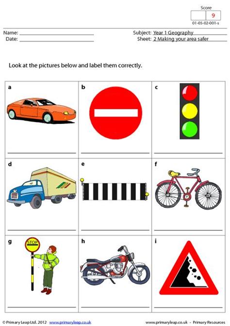 Traffic Signs Worksheet Traffic Signs Traffic Vocabulary Worksheets ...