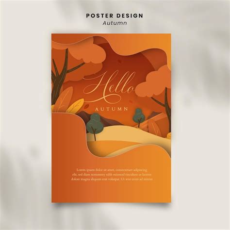 Premium Vector Autumn Poster Design