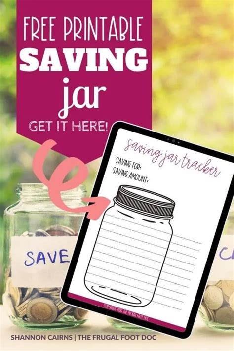 Free Printable Savings Jar Tracker To Help You Stay Motivated And Save