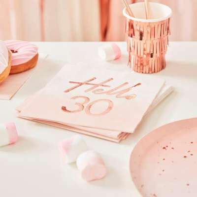 Geburtstag Deko Set HELLO 30 Rosegold 38 Tlg My Weddingshop