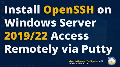 Install Openssh On Windows Server 2019 Openssh Windows Server 2022