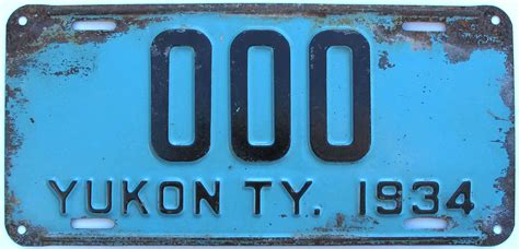 Yukon Sample License Plates