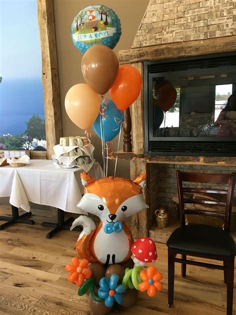 Woodland Creature Baby Shower Balloon Decor By Connecticut Balloon