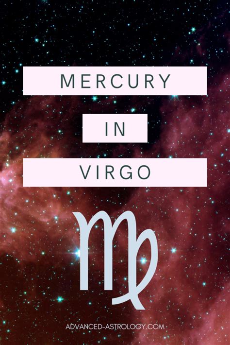 Mercury In Virgo Meaning In The Natal Chart Astrology