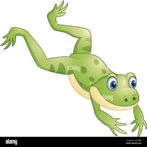 Illustration Of Cute Frog Cartoon Leaping Stock Vector Image And Art Alamy