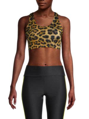 Terez Leopard Print Sports Bra On SALE Saks OFF 5TH