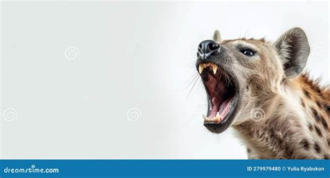 Screaming Hyena Banner Generate Ai Stock Illustration Illustration