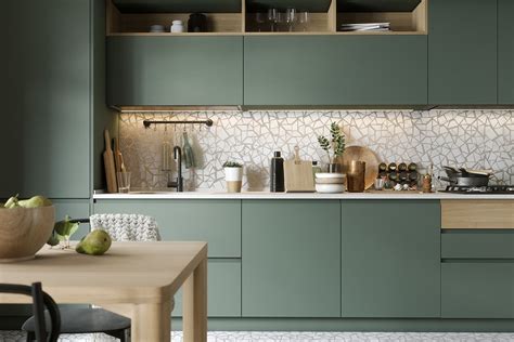 Green Kitchen Capri On Behance Green Kitchen Designs Interior Design