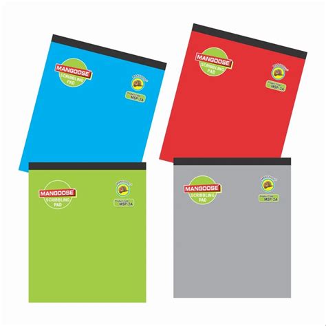 Laminated Paper Cover Perfect Bound No 2 Scribbling Pad 80 Sheet At