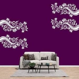 Kayra Decor Swirl Floral Wall Design Stencils For Wall Painting For