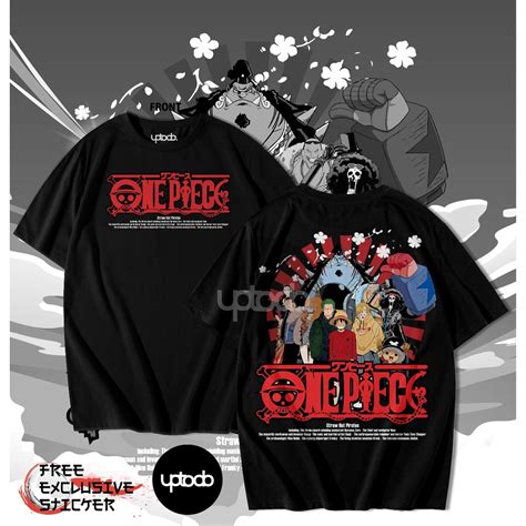 Jual Kaos T Shirt One Piece Mugiwara Crew Luffy Sanji Jinbe Zoro Nami