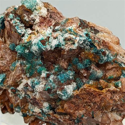 ROSASITE AZZURRA Con DOLOMITE E GESSO Marocco Cristalli Su Matrice