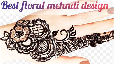 Very Simple 2 Min Floral Heena Design For Hands Mehndi Design Simple