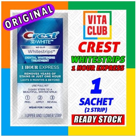 Jual Crest D Whitestrips Hour Express Sachet White Strip