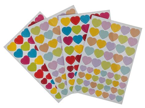 Opitec Loisirs Sciences Creativite Stickers Coeurs Multicolore