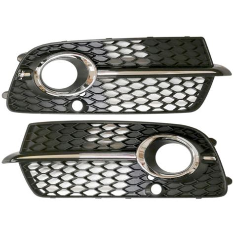 Pair Front Bumper Outer Grille Lh Rh Fog Lamp Bezel Fit For Audi Q5 Sq5 2014 17 Ebay