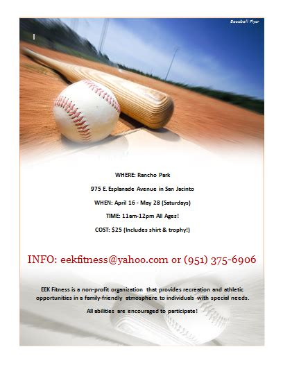 Baseball Fundraiser Flyer Template