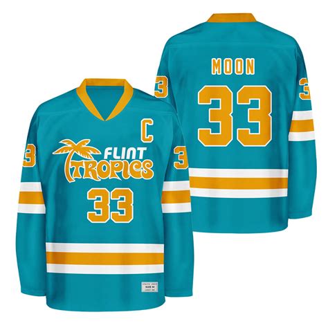 Custom Flint Tropics Hockey Jersey Semi Pro Movie Merch