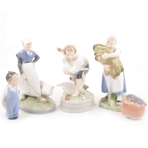 Lot 97 - Five Royal Copenhagen figurines