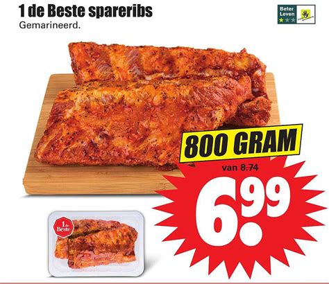 De Beste Spareribs Gemarineed Aanbieding Bij Dirk Folders Nl