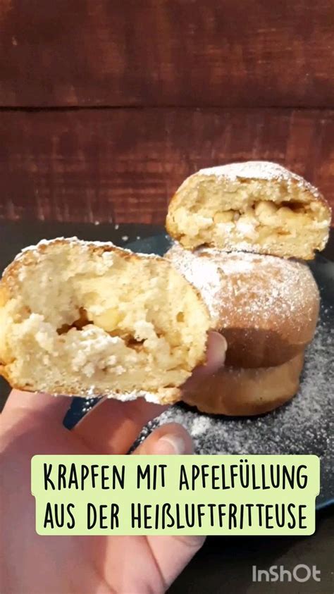 Krapfen Mit Apfelf Llung Aus Der Hei Luftfritteuse