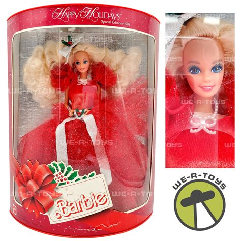 1988 Happy Holidays Special Edition Barbie Doll Mattel 1703 Used We