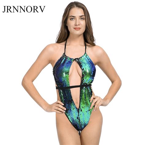 Jrnnorv Sexy Bandage One Piece Swimsuit Women Swimwear Halter Bathing