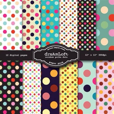 Pin By Lindee Estep On My Style Rainbow Polka Dots Polka Dot Paper Dots